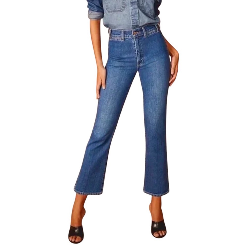 Denim Forum Francoise high rise straight leg jeans size 32 like new condition